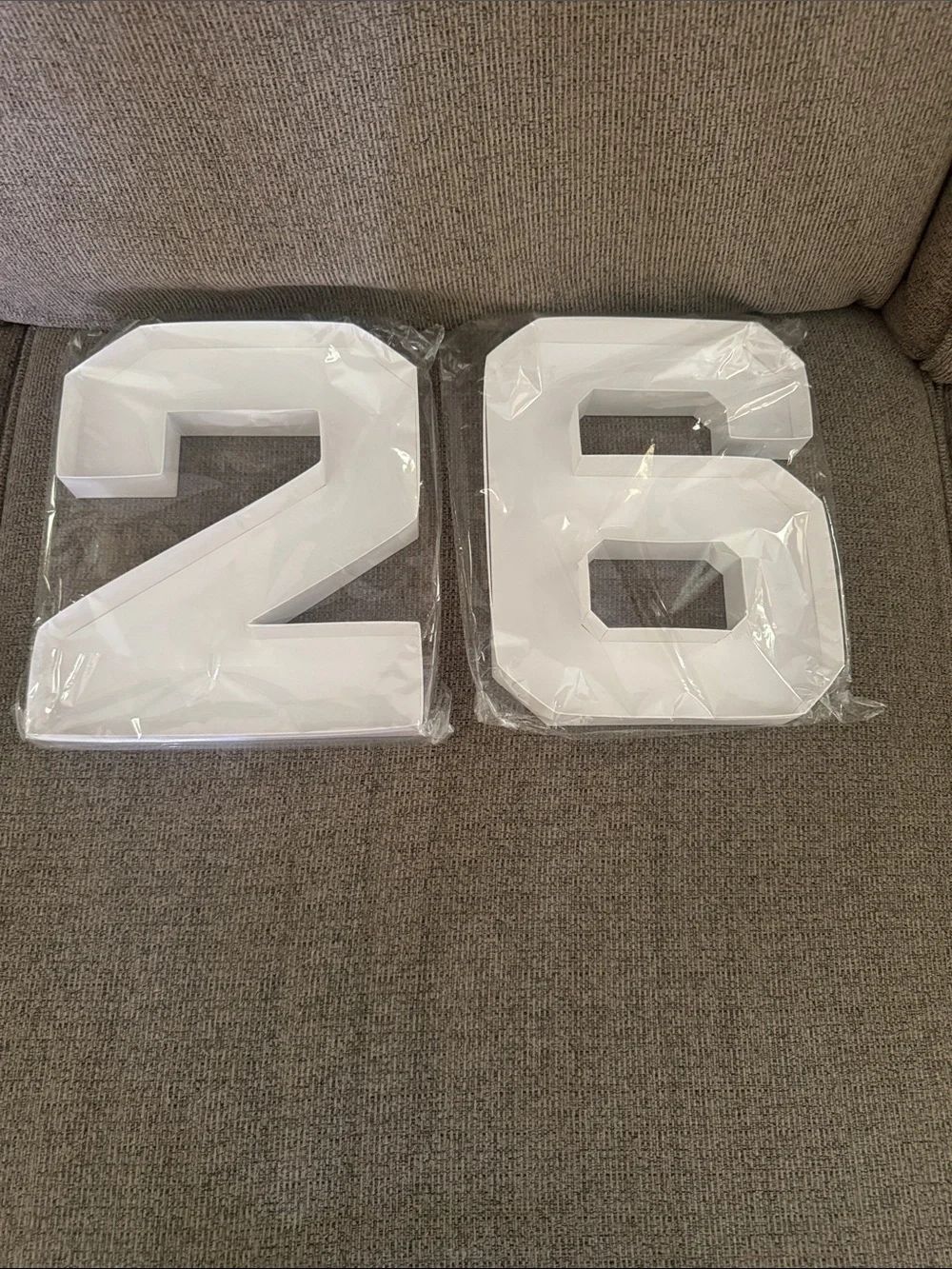 White Decorative Number 26 Set
